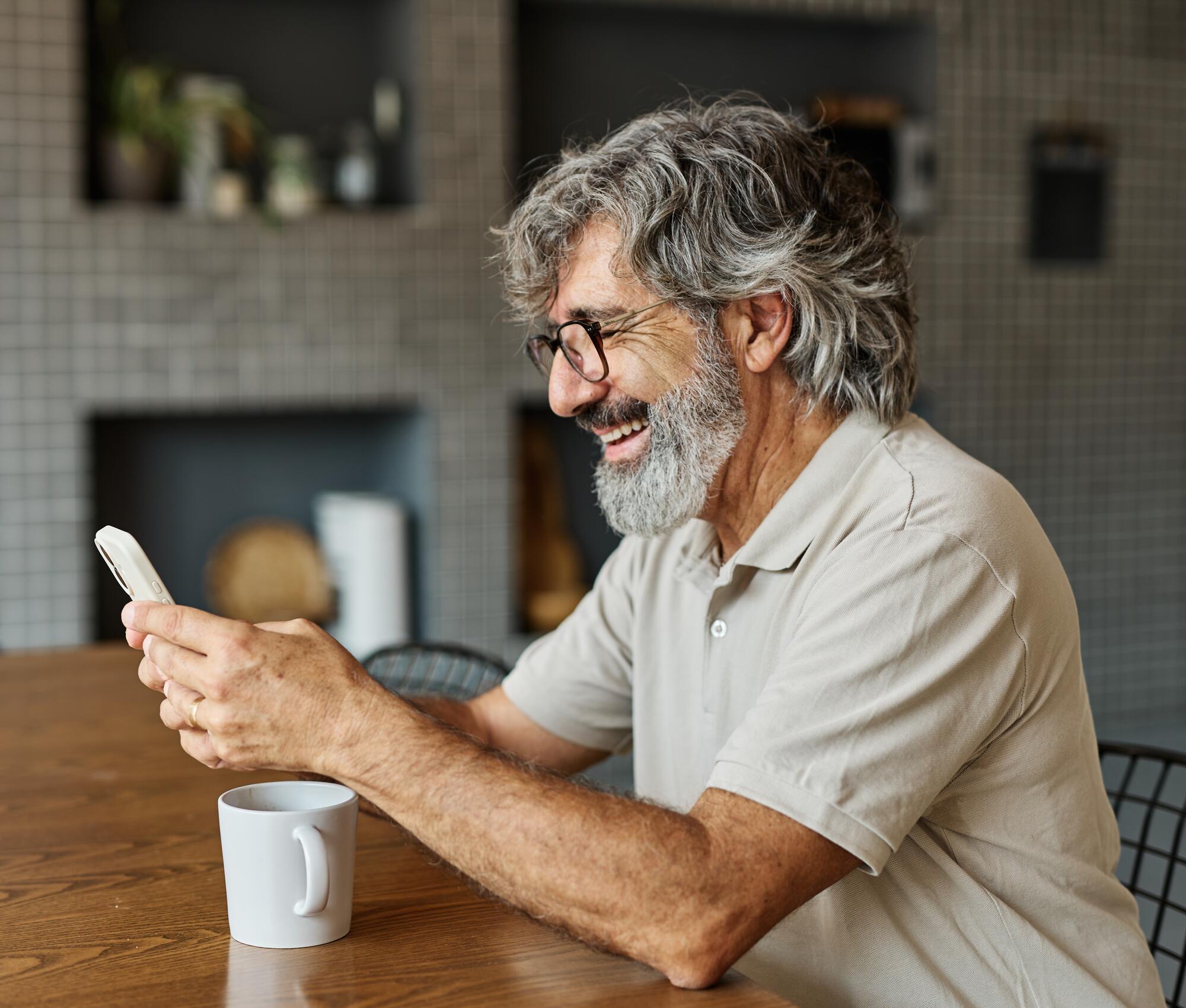 man smiling